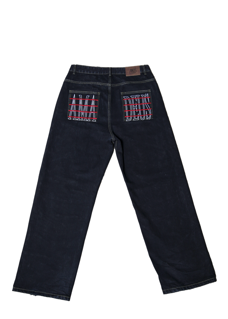 BLOODTIED BAGGY JEANS [DARK NAVY WASH]