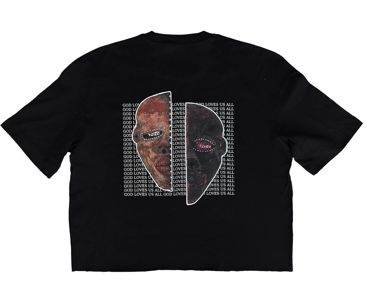 SPLIT FACE HIGH REZ TEE [BLACK]