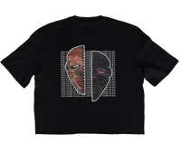 SPLIT FACE HIGH REZ TEE [BLACK]